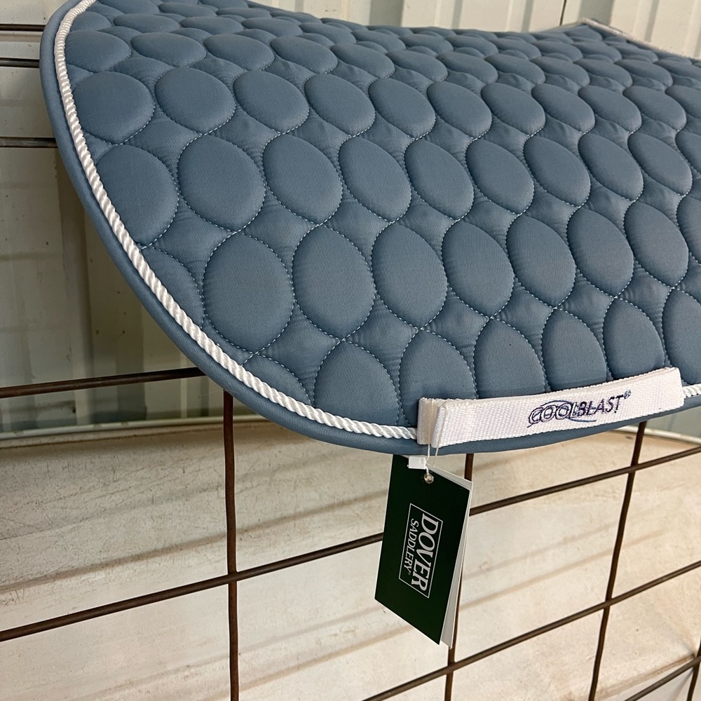 New with tags. Dover Saddlery CoolRush Quilted AP Saddle Pad, Baby Blue.